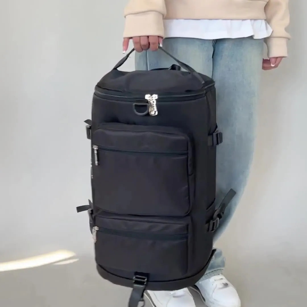 Multi Pocket Travel Backpack Bag Black One Size Easy Apparels