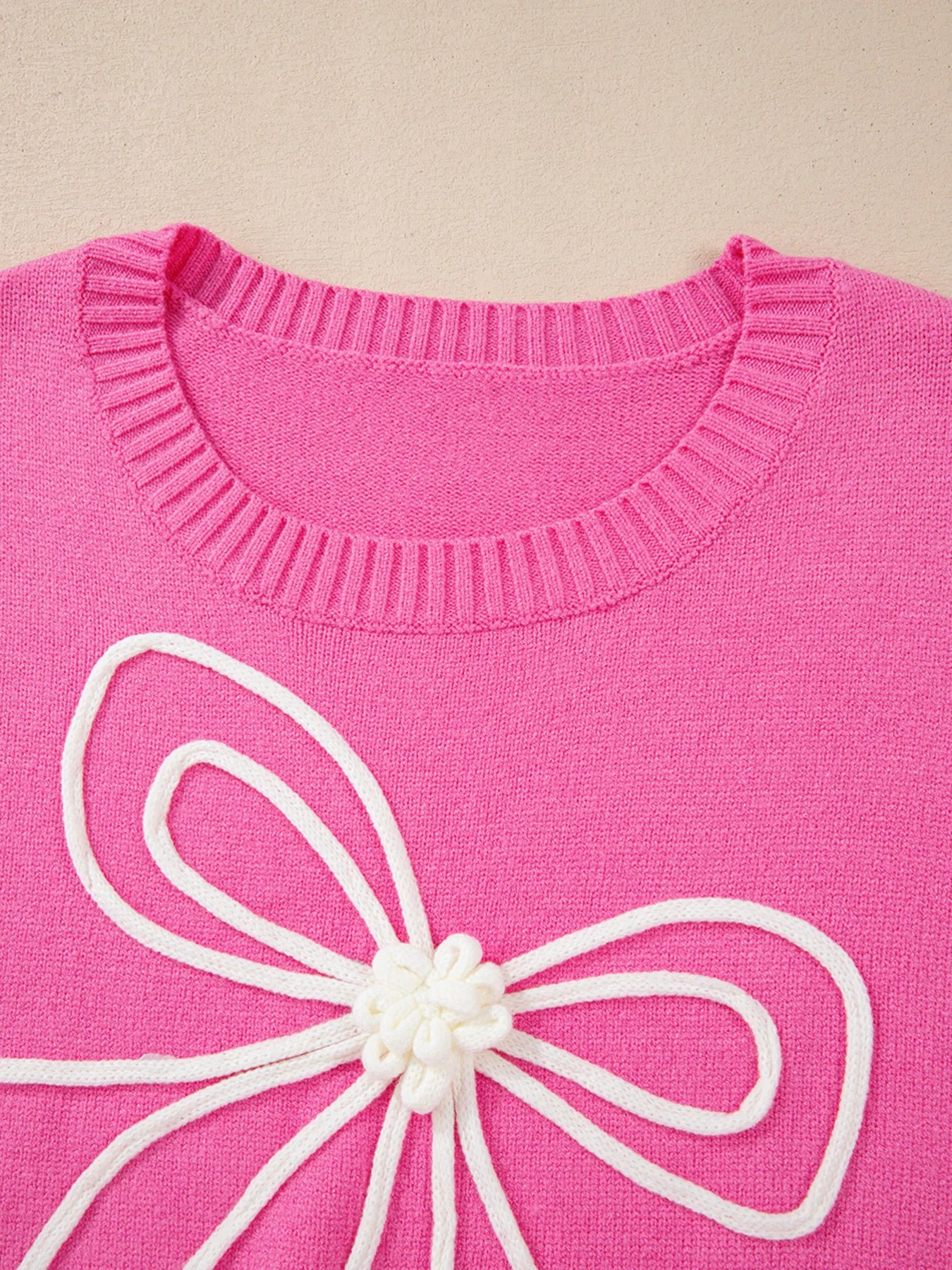 Trendsi Ribbed Hem Long Sleeve Sweater