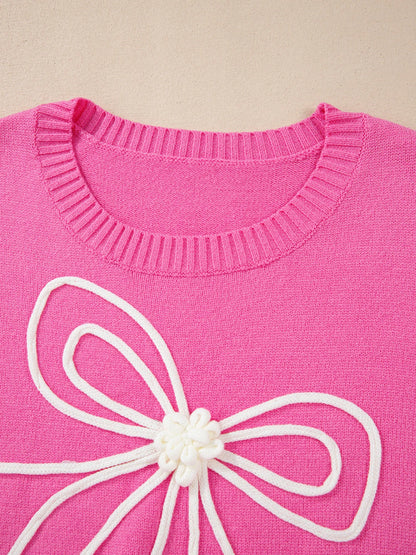 Trendsi Ribbed Hem Long Sleeve Sweater