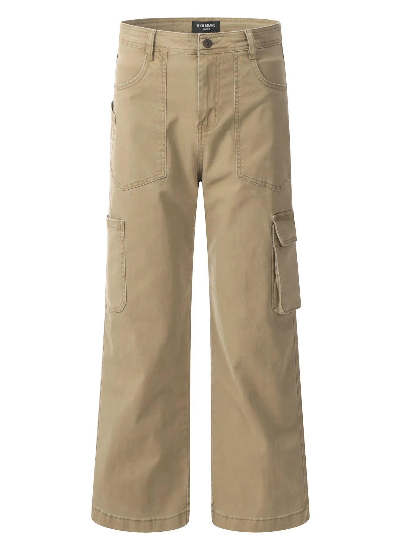 Men's Wide Leg Cargo Pants Khaki Easy Apparels