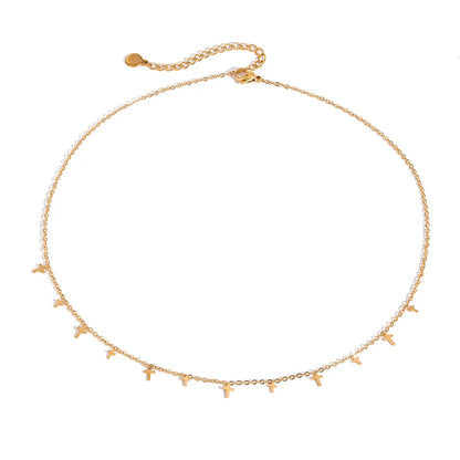 18K Gold-Plated Cross Necklace Easy Apparels