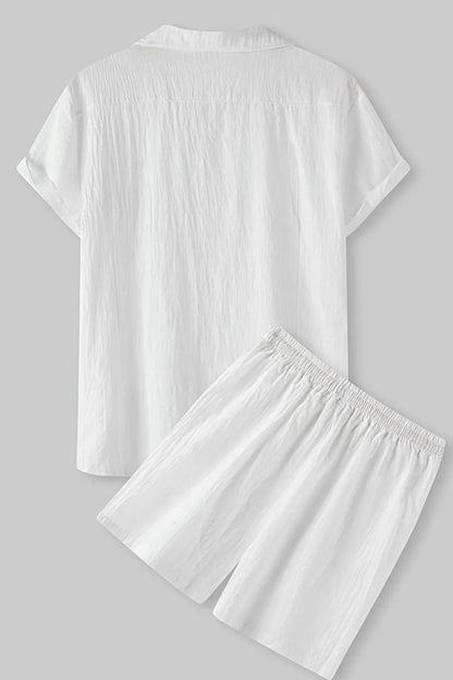 Men's Short Sleeve Shirt and Shorts Set Easy Apparels
