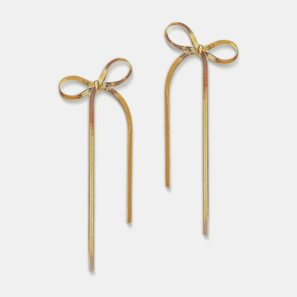Stainless Steel Bow Bar Earrings Easy Apparels