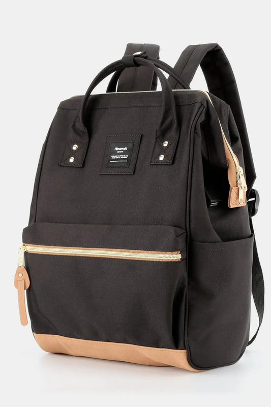 Himawari Contrast Waterproof Canvas Backpack Bag with Side Pockets Easy Apparels