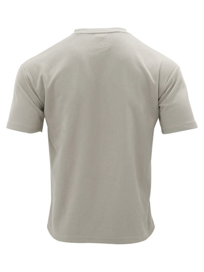 Men's Full Size Round Neck Tee and Shorts Set Plus Size Easy Apparels