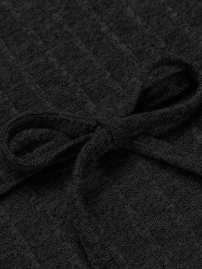 Tied Solid Lounge Nightgown with Pockets Easy Apparels