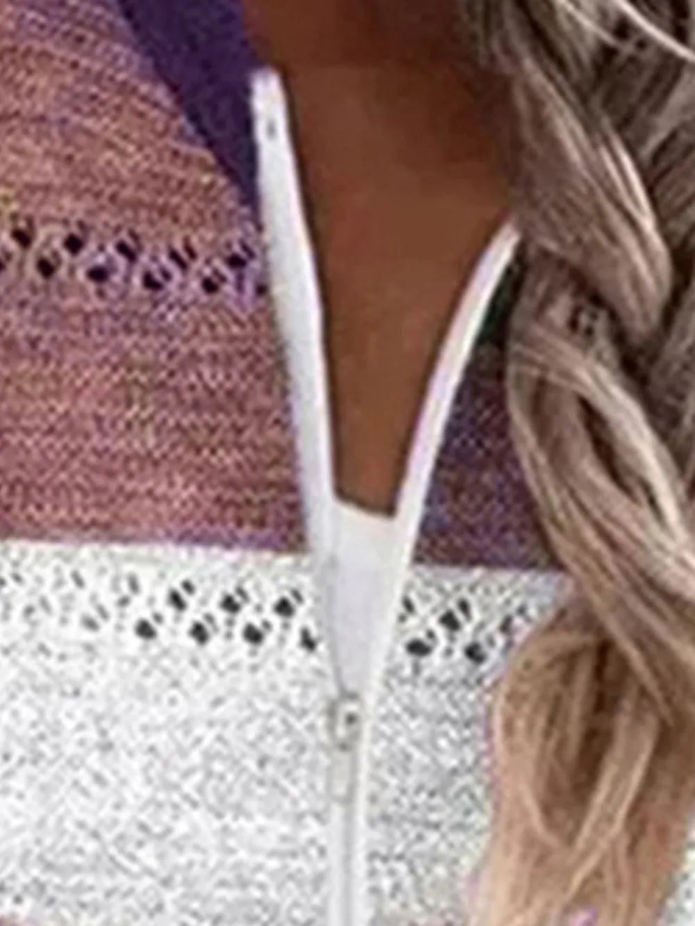 Color Block Drawstring Hooded Sweater Easy Apparels