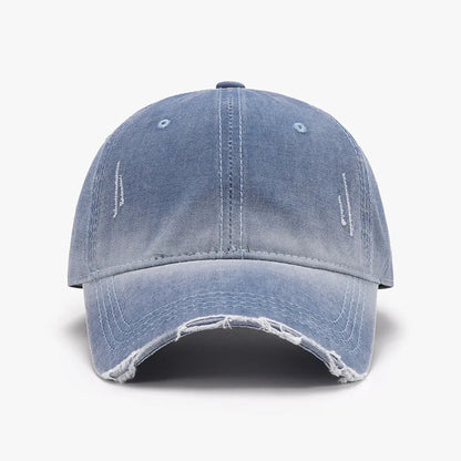 Distressed Washed Adjustable Baseball Cap Dusty Blue One Size Easy Apparels