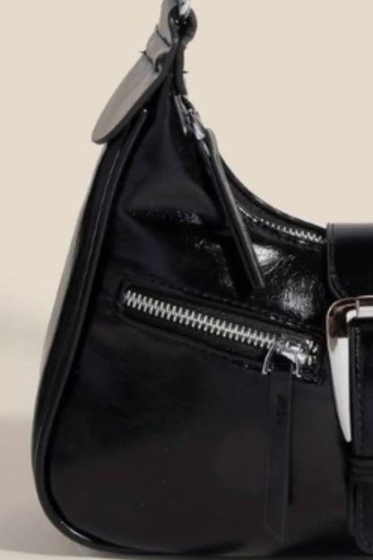 Fame Large Buckle Triple Zipper Hand Bag Easy Apparels