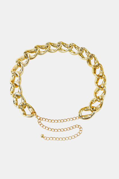 1.2" Width Acrylic Curb Chain Belt Easy Apparels