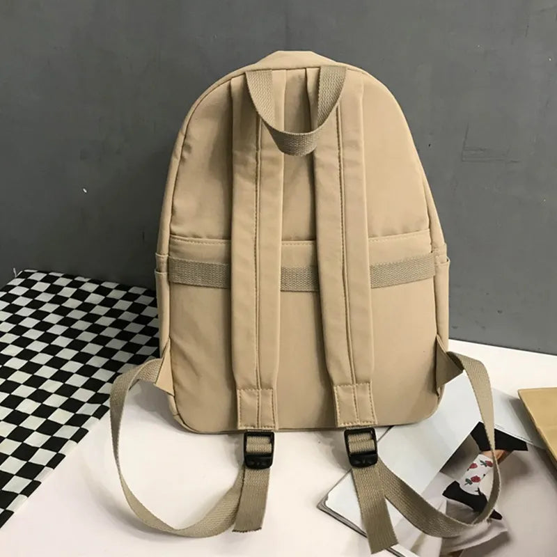 Zip Cotton Backpack Bag Easy Apparels