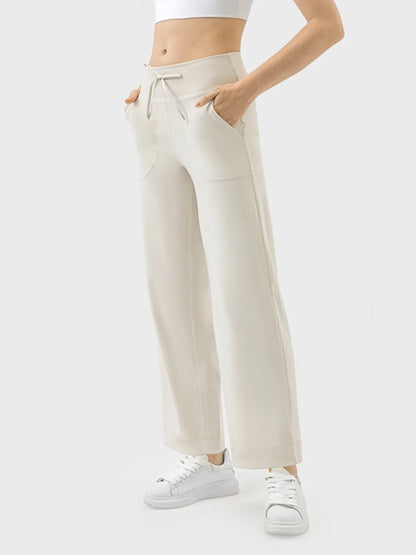 Millennia Drawstring Active Pants with Pockets Easy Apparels