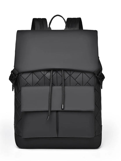 Modern Drawstring Backpack Bag Technology Black One Size Easy Apparels