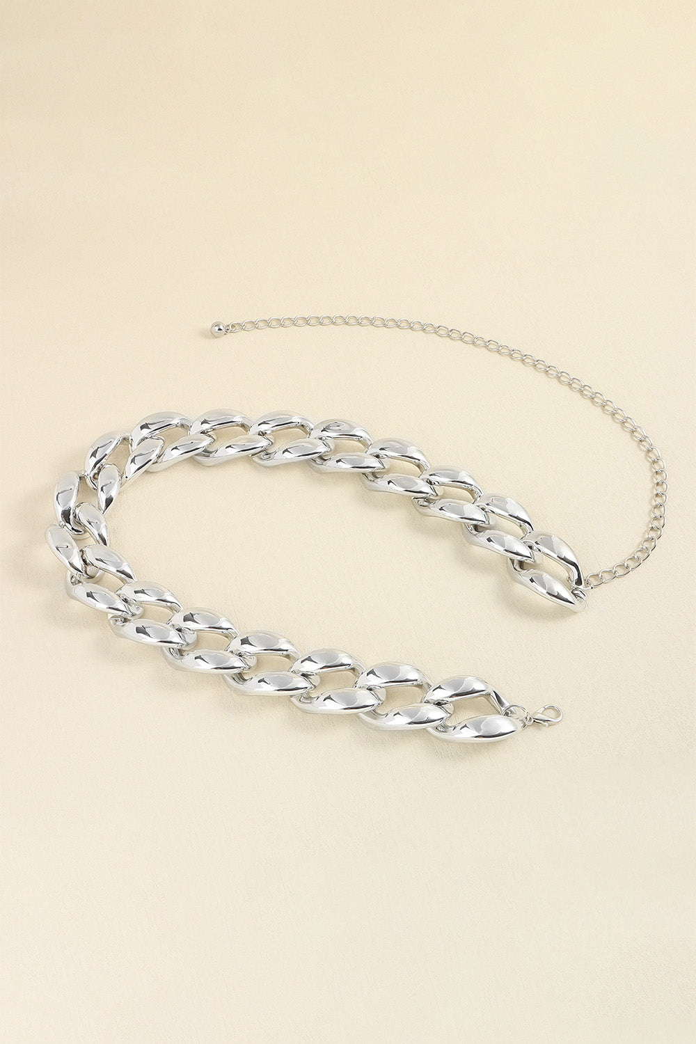 1.2" Width Acrylic Curb Chain Belt Easy Apparels
