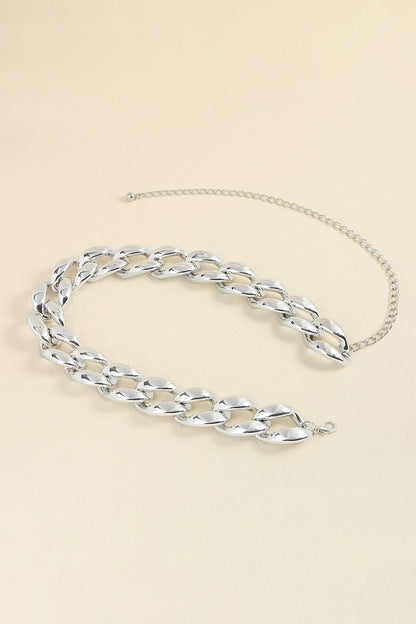 1.2" Width Acrylic Curb Chain Belt Easy Apparels