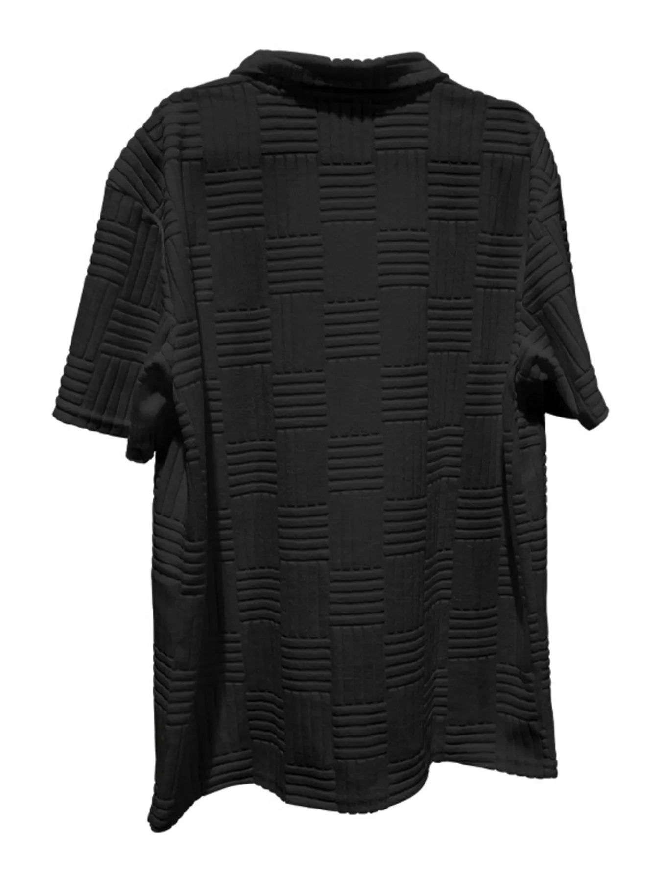 Men's Full Size Button Up Short Sleeve Top and Shorts Set Plus Size Easy Apparels