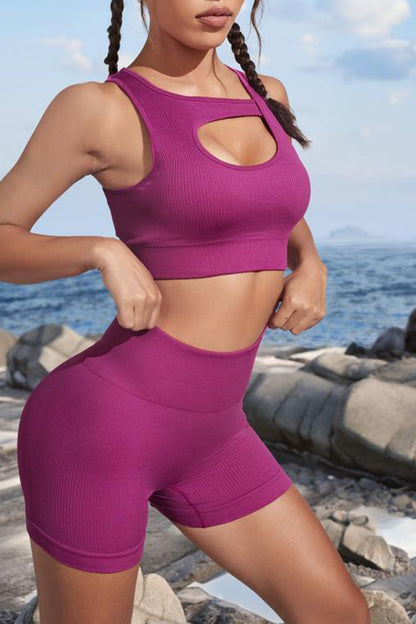 Cutout Two-Piece Sports Set Easy Apparels