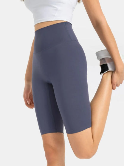 Millennia High Rise Wide Waistband Active Shorts Easy Apparels