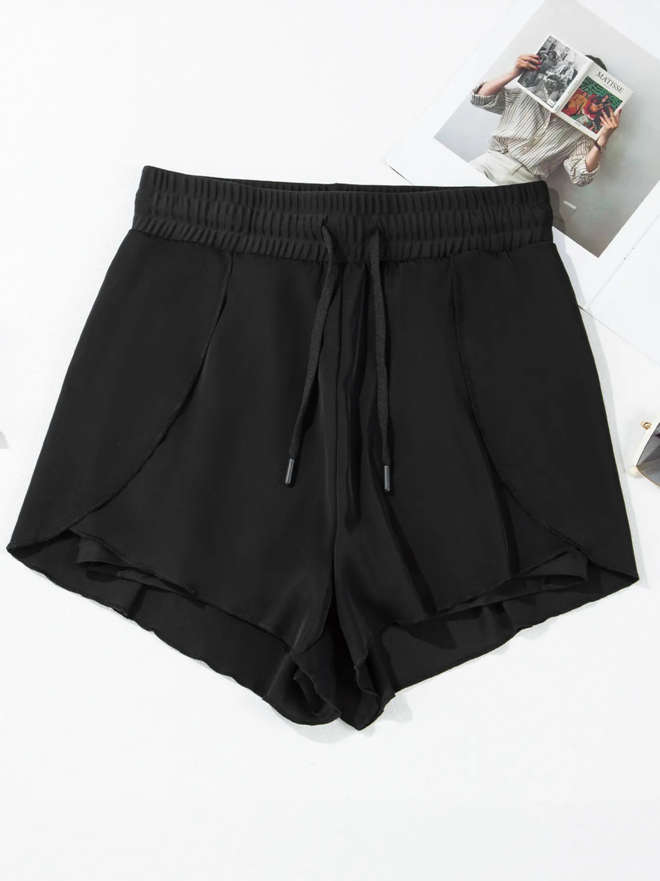 High Waisted Drawstring Swim Shorts Easy Apparels