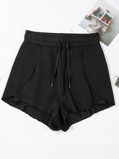 High Waisted Drawstring Swim Shorts Easy Apparels