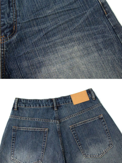 Men's Wide Leg Denim Shorts Easy Apparels