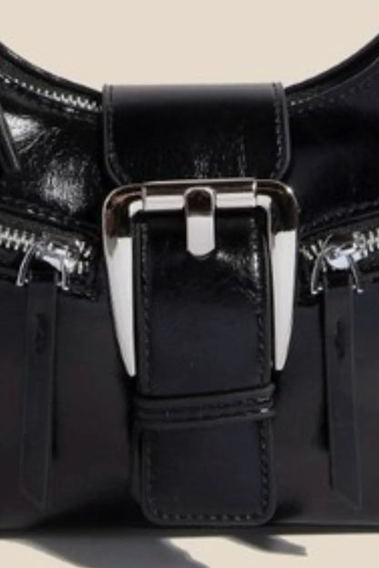 Fame Large Buckle Triple Zipper Hand Bag Easy Apparels