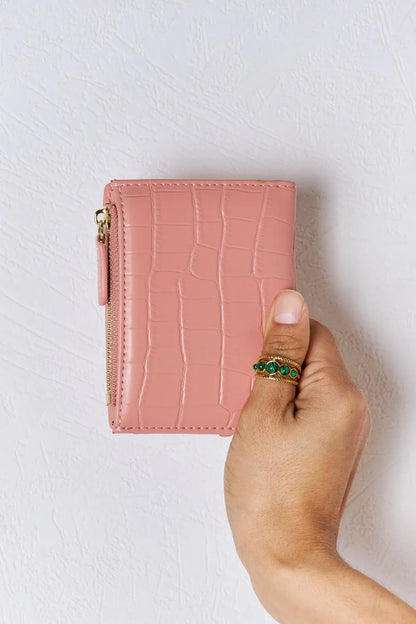 David Jones Texture PU Leather Mini Wallet Easy Apparels