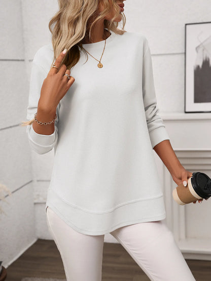 Trendsi Long Sleeve Round Neck T-Shirt