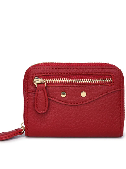 PU Leather Solid Color Card Case Easy Apparels