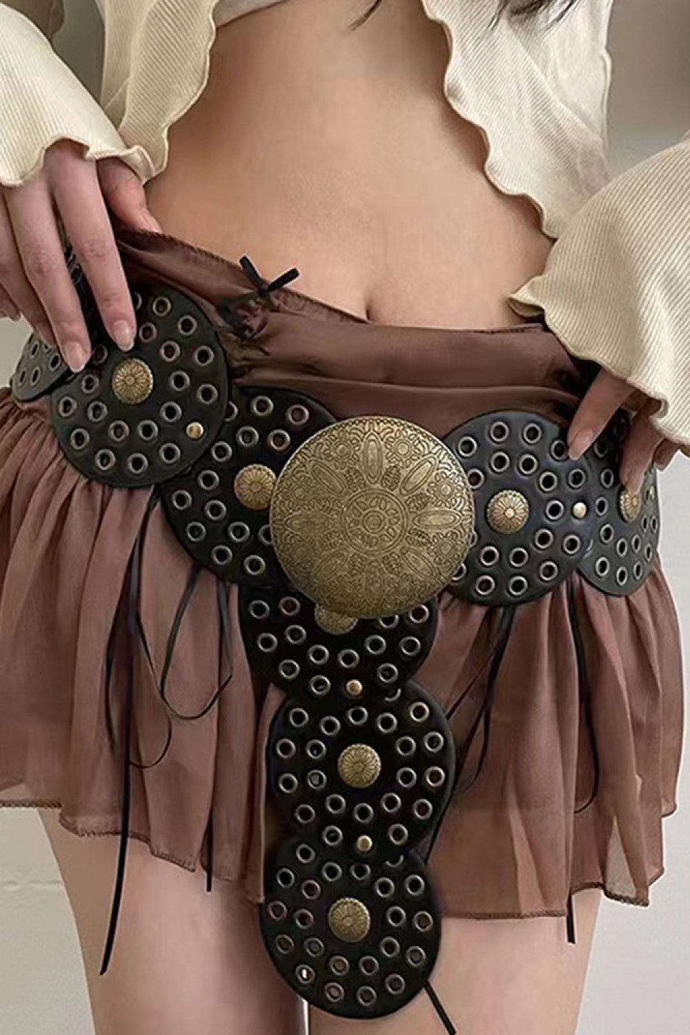 Zinc Alloy PU Disc Belt Easy Apparels