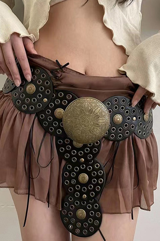Zinc Alloy PU Disc Belt Easy Apparels