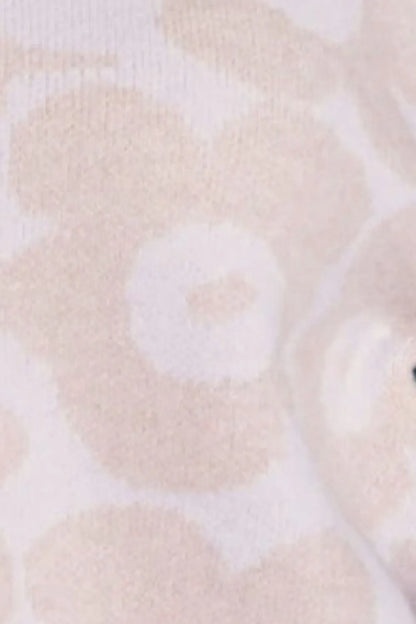 Flower Pattern Turtleneck Long Sleeve Sweater Easy Apparels