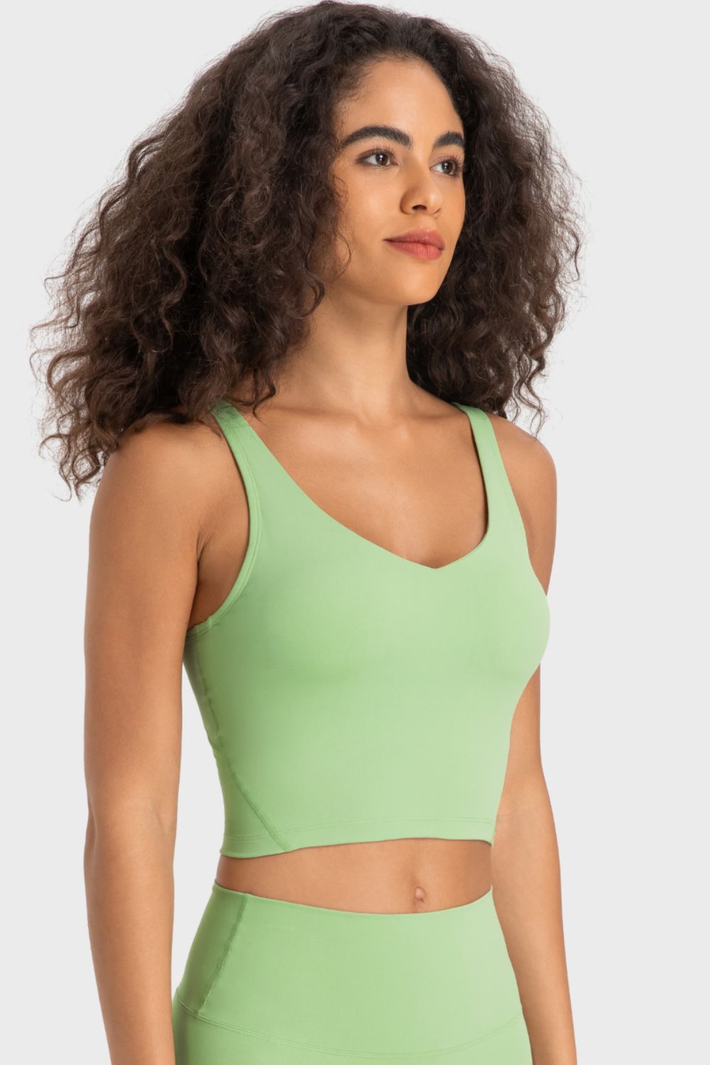 Millennia Deep V-Neck Crop Sports Bra Easy Apparels
