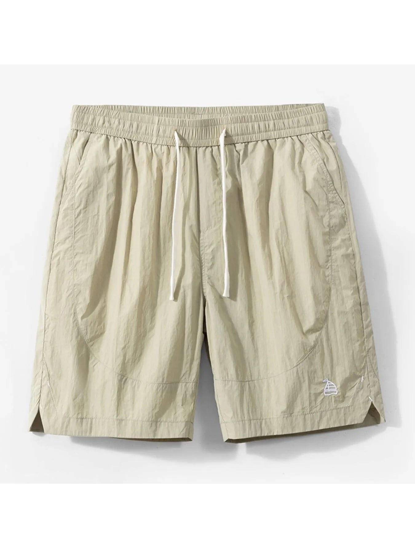 Men's Plus Size Drawstring Pocketed Shorts Khaki Easy Apparels