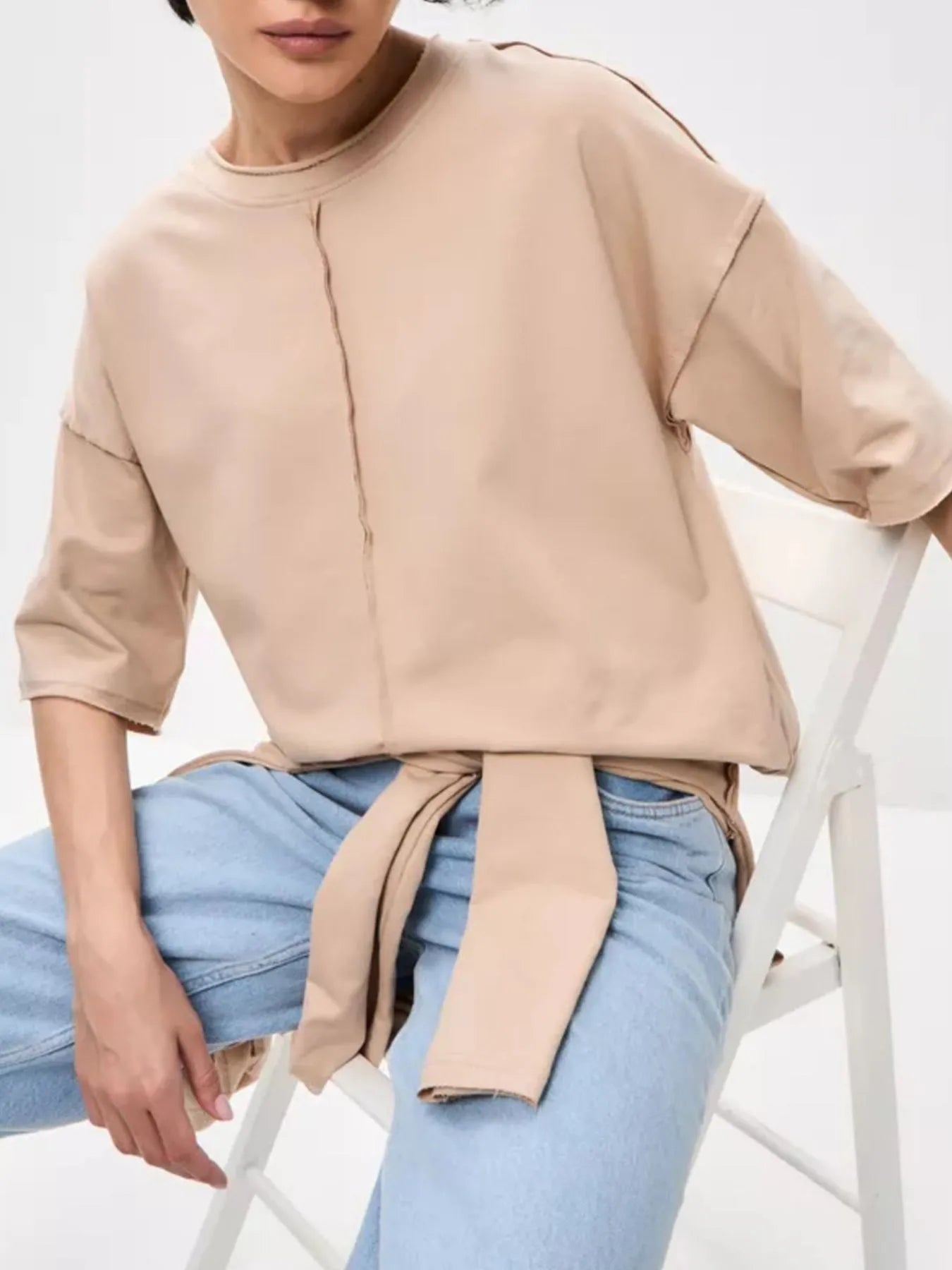 Trendsi Round Neck Half Sleeve T-Shirt
