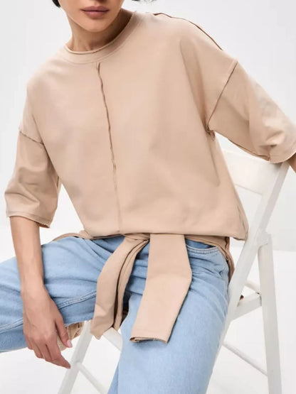 Trendsi Round Neck Half Sleeve T-Shirt