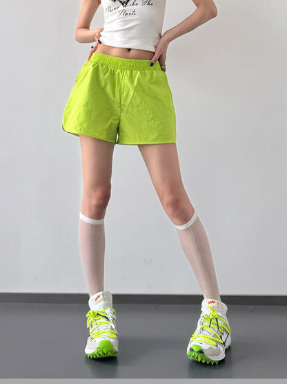 Elastic Waist Active Shorts Easy Apparels