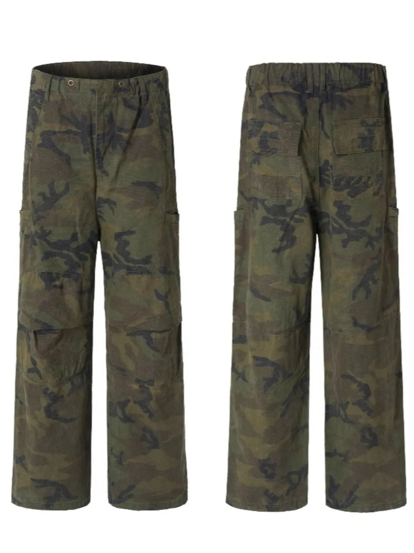 Men's Camouflage Wide Leg Cargo Pants Easy Apparels