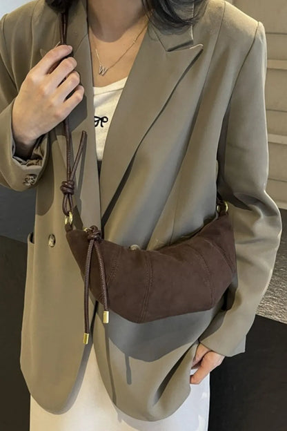 PU Leather Strap Suede Shoulder Bag Easy Apparels