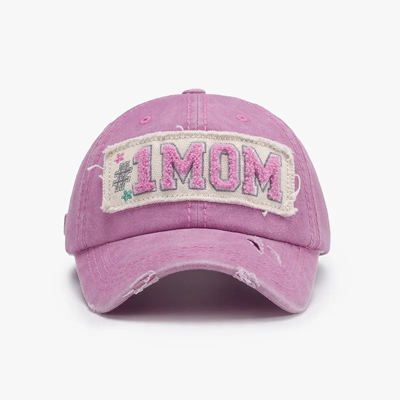 Letter Adjustable Cotton Baseball Cap Blush Pink One Size Easy Apparels