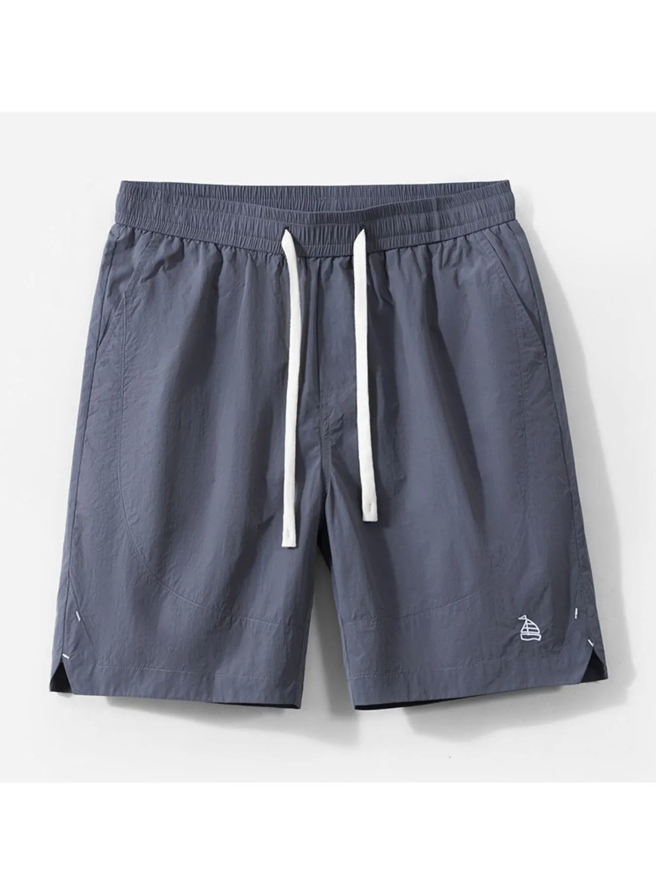 Men's Plus Size Drawstring Pocketed Shorts Dark Gray Easy Apparels