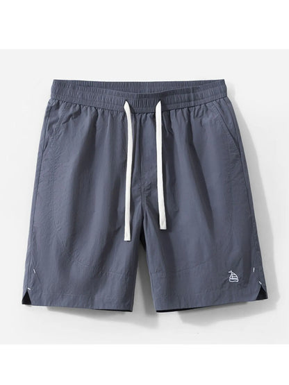 Men's Plus Size Drawstring Pocketed Shorts Dark Gray Easy Apparels