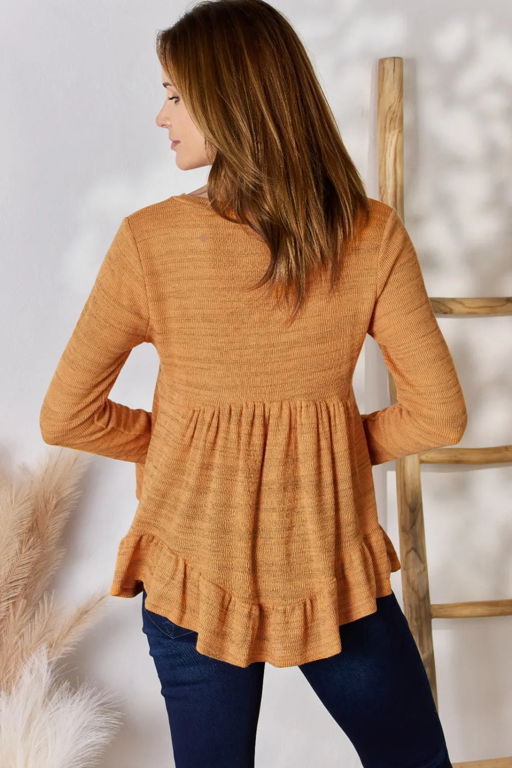 Trendsi Hailey & Co Full Size V-Neck Flounce Sleeve Blouse