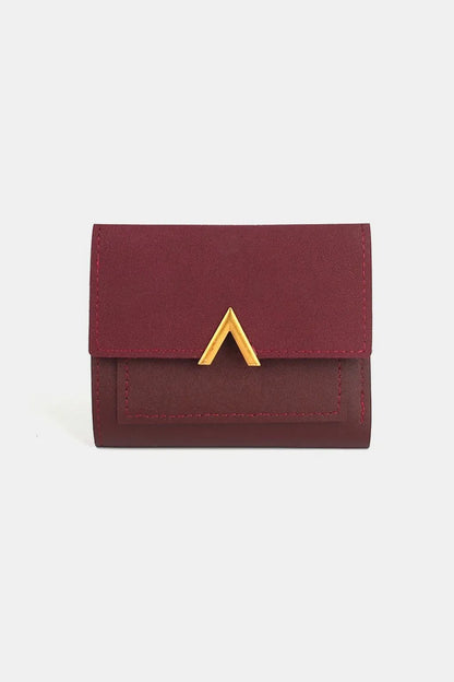 Zenana Compact Trifold Wallet Wine One Size Easy Apparels