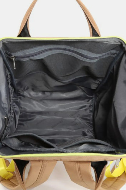 Himawari Contrast Waterproof Backpack Bag with Reinforced Edges Easy Apparels