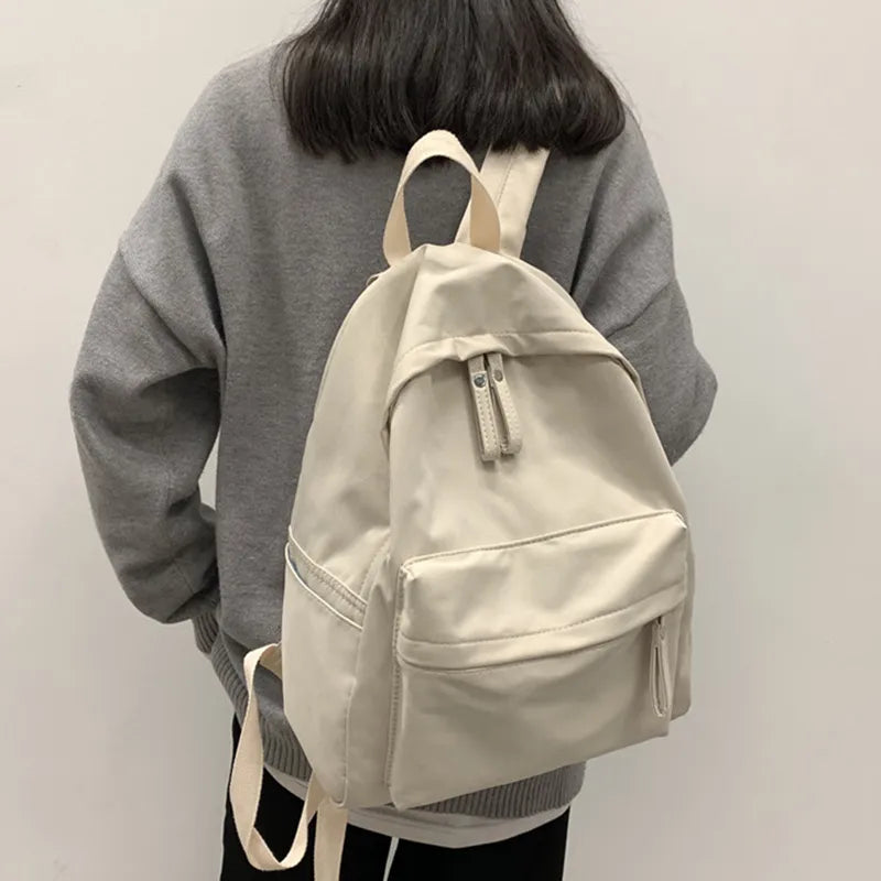 Zip Cotton Backpack Bag Easy Apparels