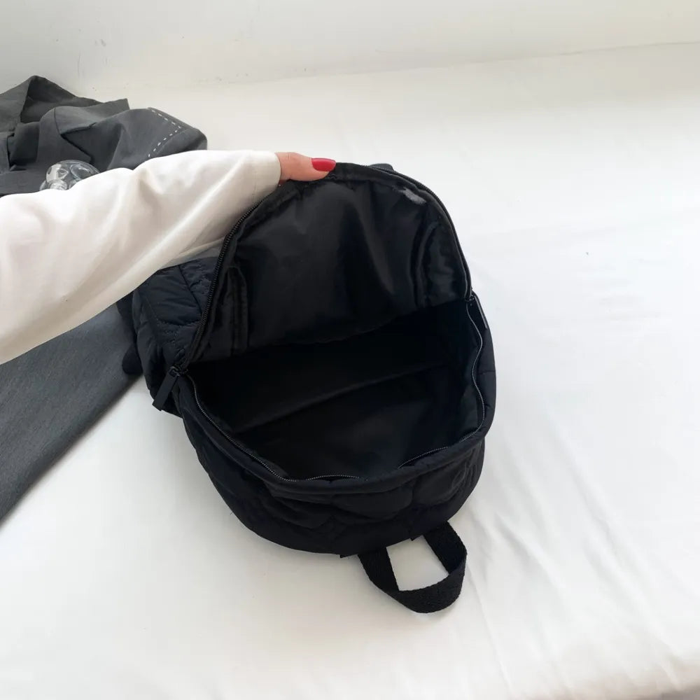 Quilted Polyester Backpack Bag Easy Apparels