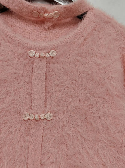 Cutout Knot Button Long Sleeve Cardigan Easy Apparels