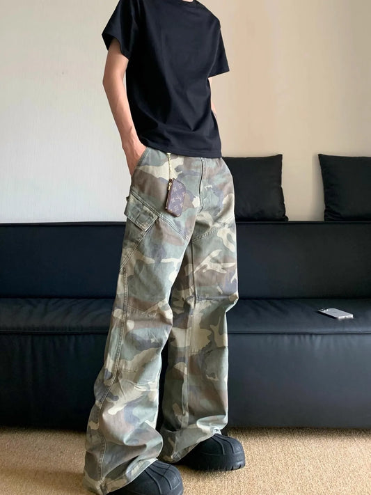 Men's Camouflage Cargo Pants with Multiple Pockets Camouflage Easy Apparels