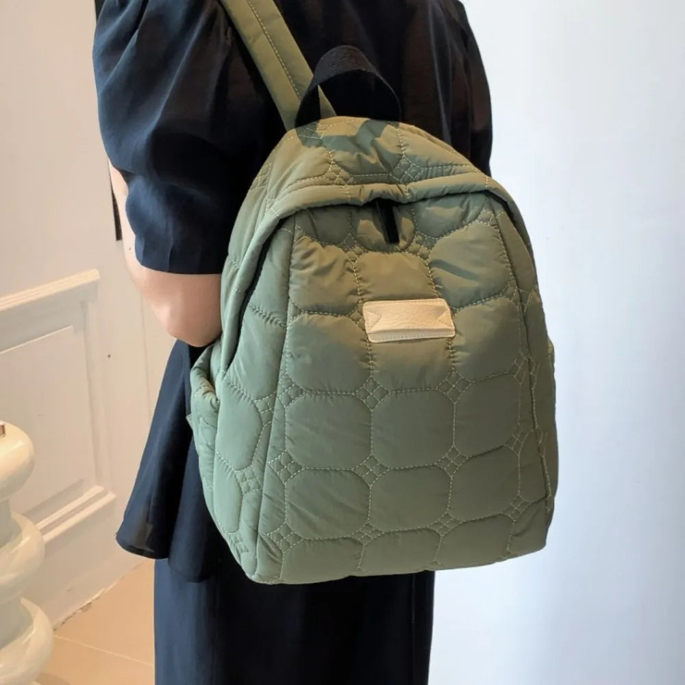 Quilted Polyester Backpack Bag Easy Apparels